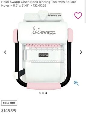 Heidi Swapp Cinch Binding V2 Square Holes Works Tool Scrapbook Journal